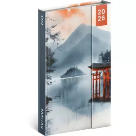   Realsystem 2026 Japan 5414 13x21 cm gumipántos agenda/notesz