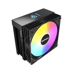   RAIDMAX AM1204B ARGB 120mm fekete hőfok kijelzős processzor hűtő