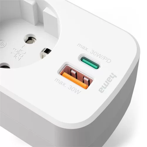 Cena potravín USB/USB-C Hama 00223343 FIP 30W s integrovaným nabíjačom