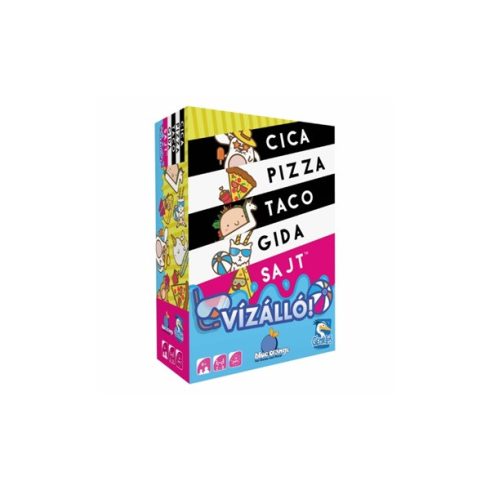Vízálló cica, pizza, taco, gida, sajt kártyajáték