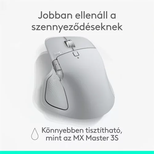 Logitech MX Master 4 vezeték nélküli halványszürke egér