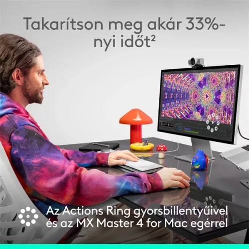 Logitech MX Master 4 for MAC vezeték nélküli halványszürke egér