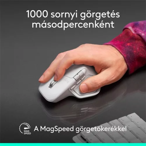 Logitech MX Master 4 for MAC vezeték nélküli halványszürke egér