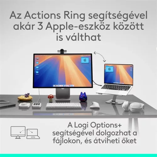 Logitech MX Master 4 for MAC vezeték nélküli halványszürke egér