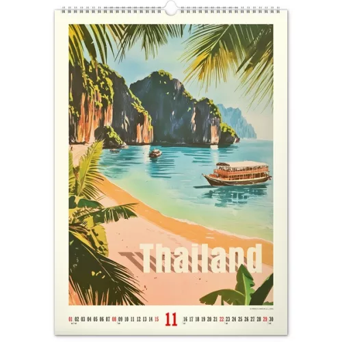 Realsystem Vintage Posters 2026 Tropical Paradise 6094-TP falinaptár