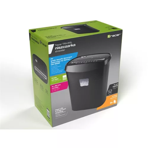 Tracer TRX-815L fekete iratmegsemmisítő