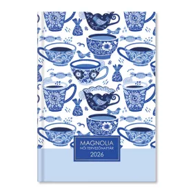   Period Magnólia Coffeetime 2026 B6 napi beosztású női tervező határidőnapló