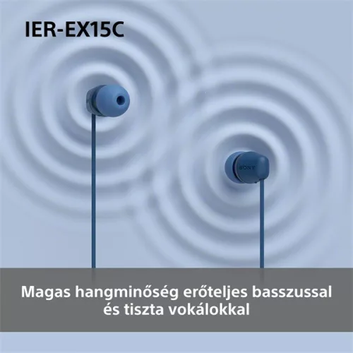 Sony IEREX15CL.CE7 USB Type-C vezetékes mikrofonos kék fülhallgató