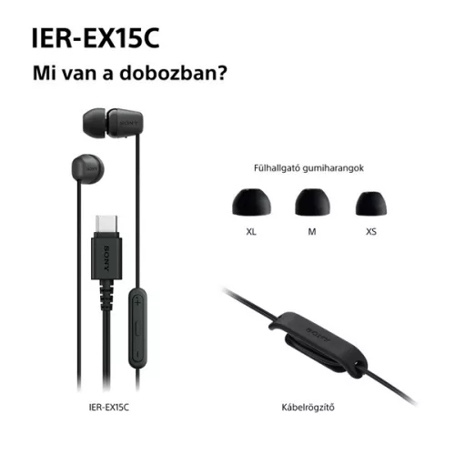 Sony IEREX15CL.CE7 USB Type-C vezetékes mikrofonos kék fülhallgató
