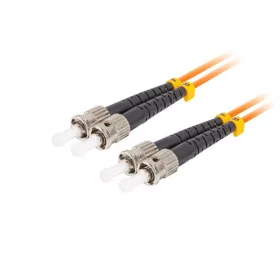   Lanberg FO-STST-MD21-0050-OG Multimode OM2 Duplex-Glasfaser-Patchkabel mit 2xST/UPC-Stecker, 5 m