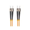 Lanberg FO-STST-MD21-0050-OG Multimode OM2 Duplex-Glasfaser-Patchkabel mit 2xST/UPC-Stecker, 5 m