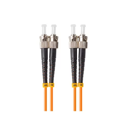 Lanberg FO-STST-MD21-0050-OG Multimode OM2 Duplex-Glasfaser-Patchkabel mit 2xST/UPC-Stecker, 5 m