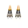 Lanberg FO-STST-MD21-0050-OG Multimode OM2 Duplex-Glasfaser-Patchkabel mit 2xST/UPC-Stecker, 5 m