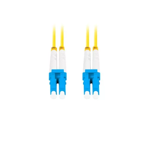 Lanberg FO-LULU-SD11-0100-YE Singlemode-Duplex-Glasfaser-Patchkabel mit 2xLC/UPC-Stecker, 10 m