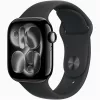 Apple Watch S11 GPS-es (42mm) kozmoszfekete alumínium tok, fekete M/L sportszíjas okosóra