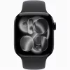 Apple Watch S11 GPS-es (42mm) kozmoszfekete alumínium tok, fekete M/L sportszíjas okosóra