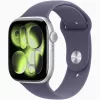 Apple Watch S11 GPS-es (46mm) ezüst alumínium tok, ködös lila S/M sportszíjas okosóra