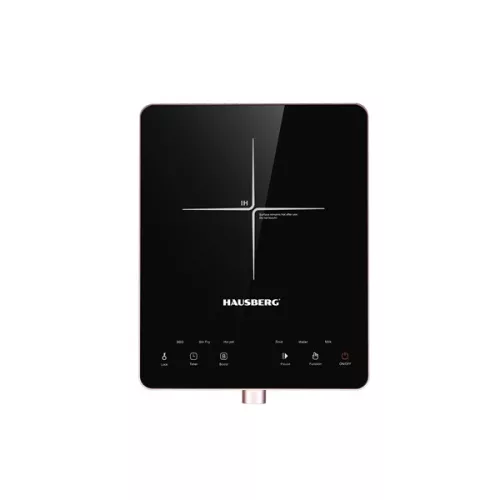 Hausberg HB-1526RZ 2000W ružová, s dotykovým ovládaním, elektrická indukčná varná doska s jednou platňou