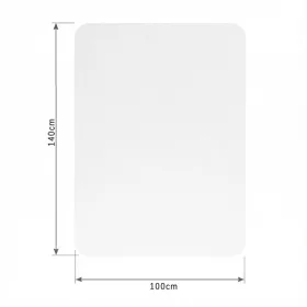   Transparente Stuhlmatte IRIS 100 x 140 cm, 0,8 mm dick, mit abgerundeten Ecken, im Karton