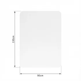   IRIS 90 x 130 cm, 0,8 mm dick, transparente Stuhlschutzmatte mit abgerundeten Ecken, im Karton