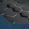 IRIS GAMER 3D HEXAGON  118x118cm, 2mm vastag, hatszög mintás szögletes padlóvédő székalátét