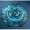 IRIS GAMER ELECTRIC 118x118cm, 3mm dick, quadratische Bodenschutzmatte für Stühle