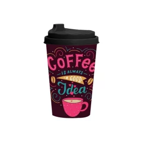 Ceașcă de cafea IRIS cu capac 340ml model mixt 161912-100