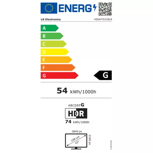 LG 43" 43UA751C0LA 4K UHD AI Smart TV