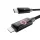 AVAX CB650 PULSEY 0,5 m 27 W USB-C - Bleskovo sivý opletený rýchlonabíjací kábel s LED diódami