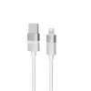 Kábel pre kábel AVAX CB310 GLOWY 1m USB-A - Lightning biely