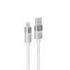 Kábel pre osvetlenie AVAX CB311 GLOWY 2m USB-A - Lightning biely