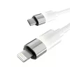 Kábel pre rýchle osvetlenie AVAX CB315 GLOWY 2m 27W USB-C - biely blesk