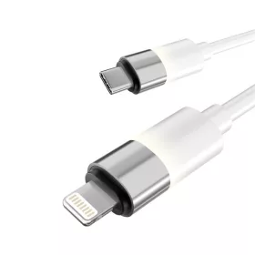   Kábel pre rýchle osvetlenie AVAX CB315 GLOWY 2m 27W USB-C - biely blesk