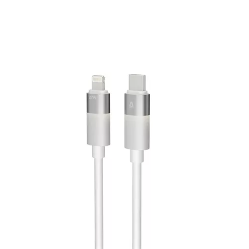 Kábel pre rýchle osvetlenie AVAX CB315 GLOWY 2m 27W USB-C - biely blesk