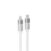 Kábel pre rýchle osvetlenie AVAX CB315 GLOWY 2m 27W USB-C - biely blesk