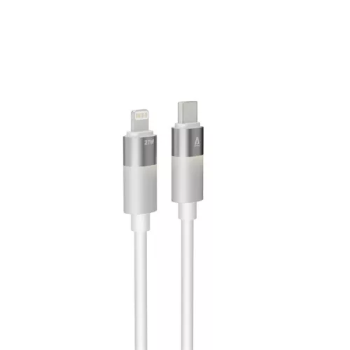 Kábel pre rýchle osvetlenie AVAX CB315 GLOWY 2m 27W USB-C - biely blesk