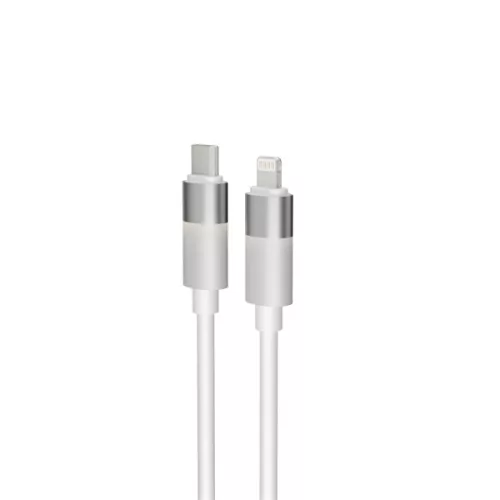 Kábel pre rýchle osvetlenie AVAX CB315 GLOWY 2m 27W USB-C - biely blesk