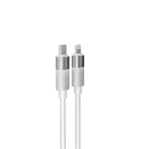Kábel pre rýchle osvetlenie AVAX CB315 GLOWY 2m 27W USB-C - biely blesk