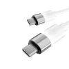 AVAX CB317 GLOWY 2m 60W USB-C biely rýchlonabíjací kábel