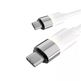 AVAX CB317 GLOWY 2m 60W USB-C biely rýchlonabíjací kábel