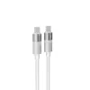 AVAX CB317 GLOWY 2m 60W USB-C biely rýchlonabíjací kábel