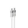 AVAX CB317 GLOWY 2m 60W USB-C biely rýchlonabíjací kábel