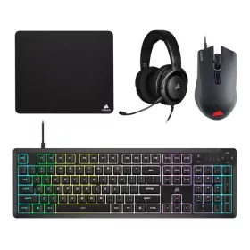   Corsair CH-9226F65-NA 4-in-1 kabelgebundene schwarze Gaming-Tastatur + Maus + Kopfhörer + Mauspad