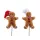IRIS textil mézeskalács figura, pálcikás, kukta sapkában 13-30 cm