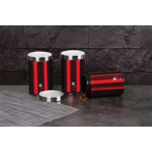 Set de depozitare Berlinger Haus BH/1343, visiniu, cu 3 piese