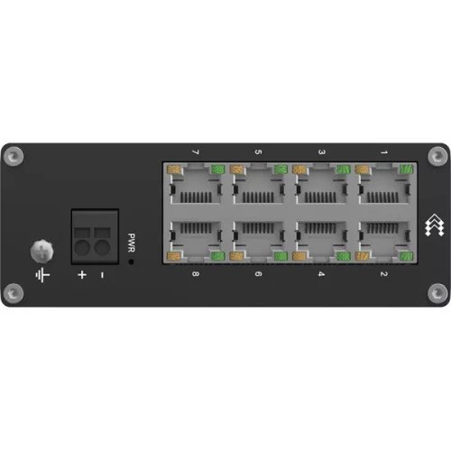 Teltonika TSW030 8x 10/100Mpbs FE LAN port nem menedzselhető DIN sínre szerelhető ipari switch