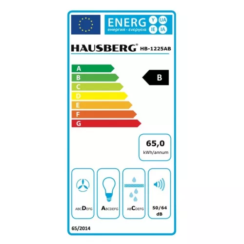 Hausberg HB-1225AB classic, biely, rozmer: 60 cm, hlučnosť: 78 dB, digestor