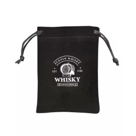   Set de 12 cuburi de gheață pentru whisky din oțel inoxidabil WoMa, în cutie de lemn, cu pungă de catifea neagră și pensetă