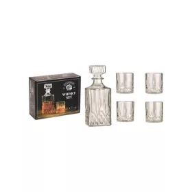   Set de 4 pahare de whisky WoMa 285 ml și carafă de 900 ml în cutie cadou