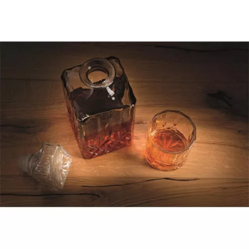 Set de 4 pahare de whisky WoMa 285 ml și carafă de 900 ml în cutie cadou